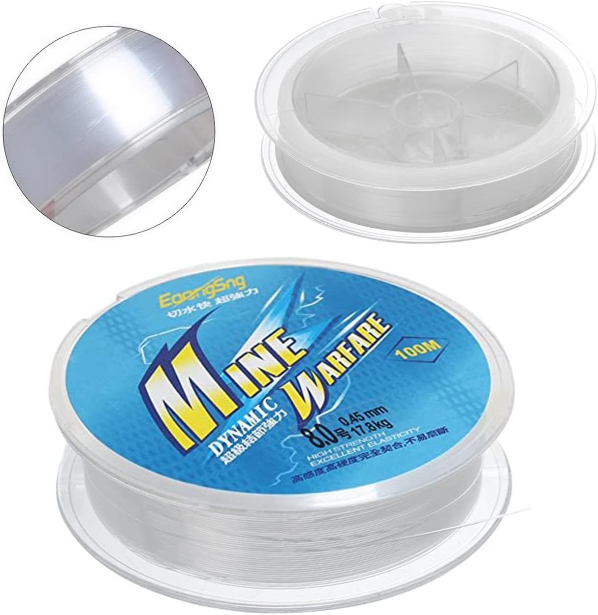 Fish Line - Nylon Thread Fishing Wire (Clear, Blue 8.0)