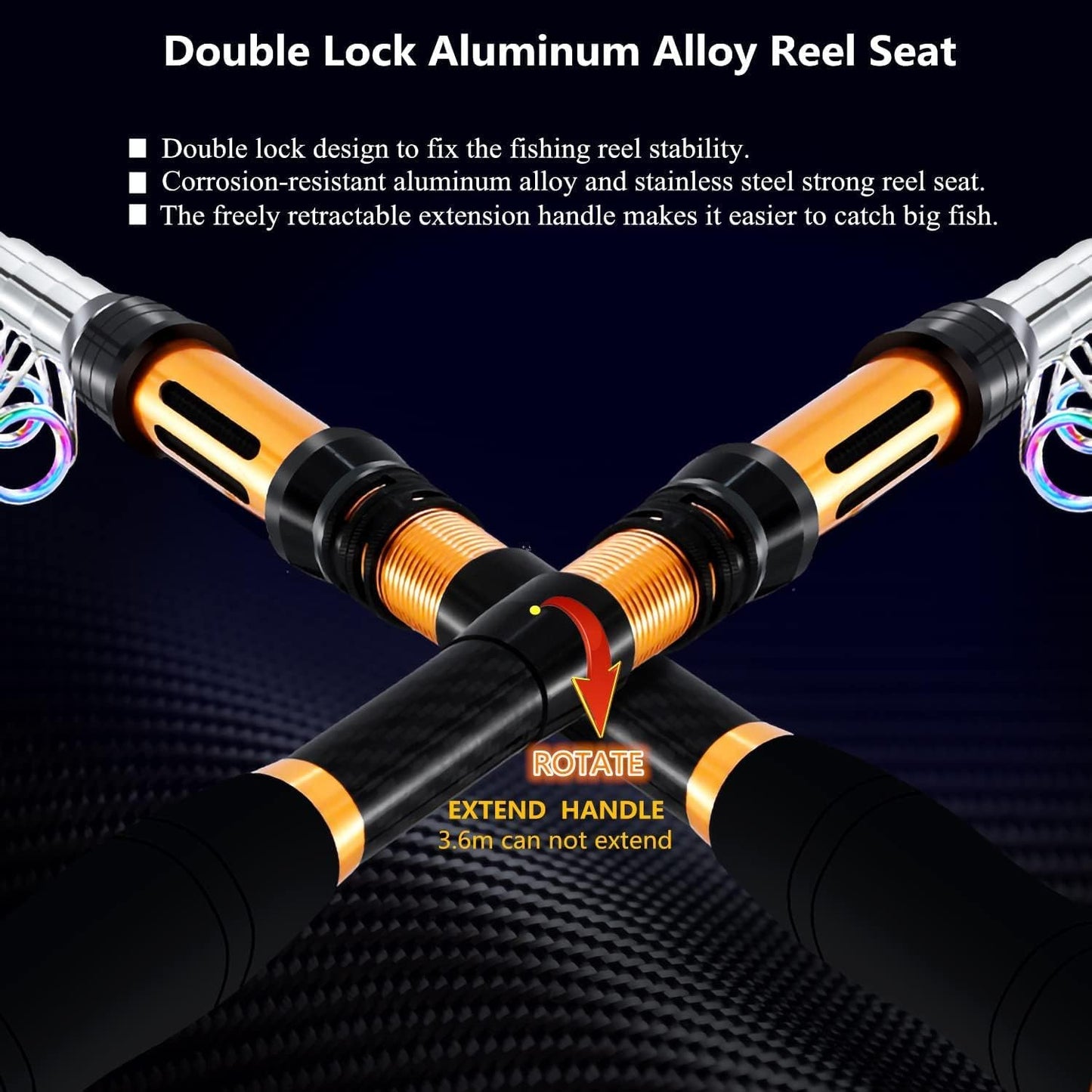 Spinning Rod and Reel Combo Carbon Telescopic Fishing Rod 13BB Fishing Reel Bag Lures Line Hooks Set for Travel Surf Saltwater Freshwater