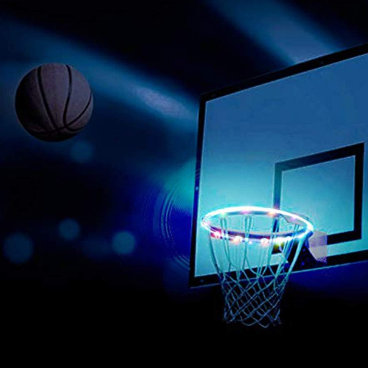 Basketball Hoop LED Light Waterproof- In- The- Dark Basketball Rim Lights Super- Bright Basketball Net Hoop Lamp for Adults Training in Night