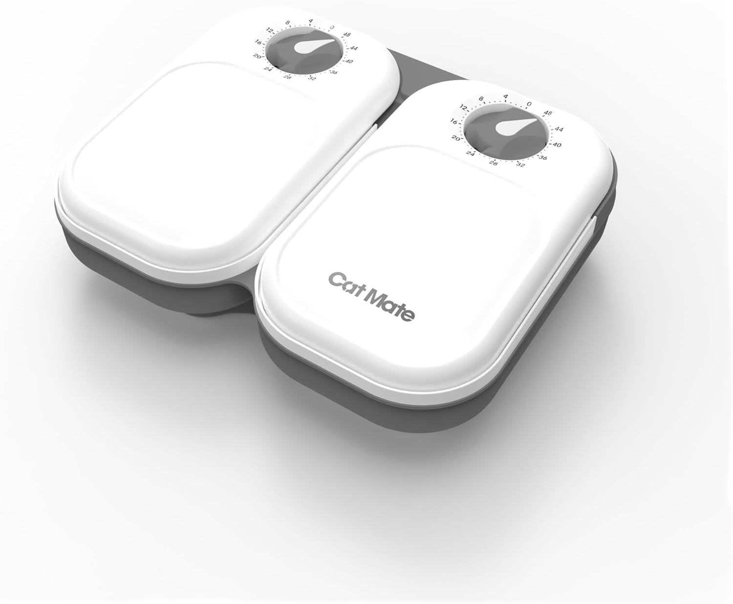 C200 Automatic 2 Meal Timer-Controlled Pet Feeder (401) - for Cats and Small Dogs, Includes Ice Pack for Wet and Dry Food, Meals up to 400 G Each, White