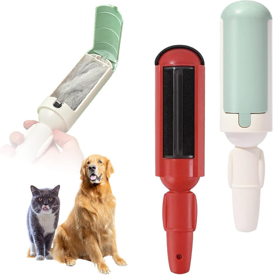 2Pcs Pet Hair Remover Roller,Reusable Animal Hair Remover Brush,Pet Fur Remover for Dog Cats,Easy to Clean Fixed Areas Pet Fur for Bedding,Sofa,Carpets, Furniture, Clothes Etc