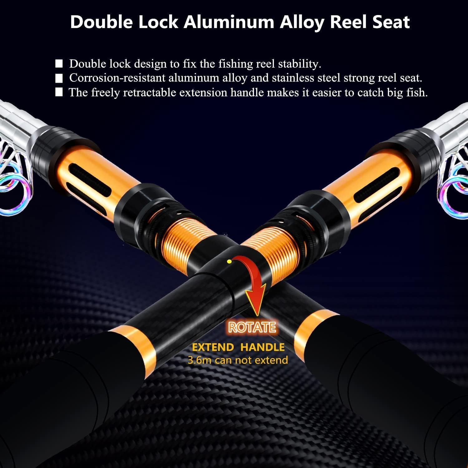 Spinning Rod and Reel Combo Carbon Telescopic Fishing Rod 13BB Fishing Reel Bag Lures Line Hooks Set for Travel Surf Saltwater Freshwater