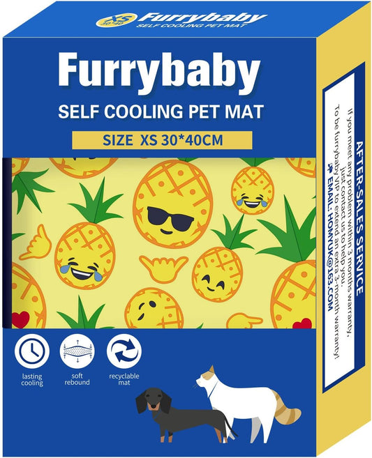 Dog Cooling Mat, Pet Bed Self-Cooling Pad Large Dog Pads Mats, No Need to Refrigerate or Freeze, Apply Indoors Outdoors Car(Yellow 30X40Cm)