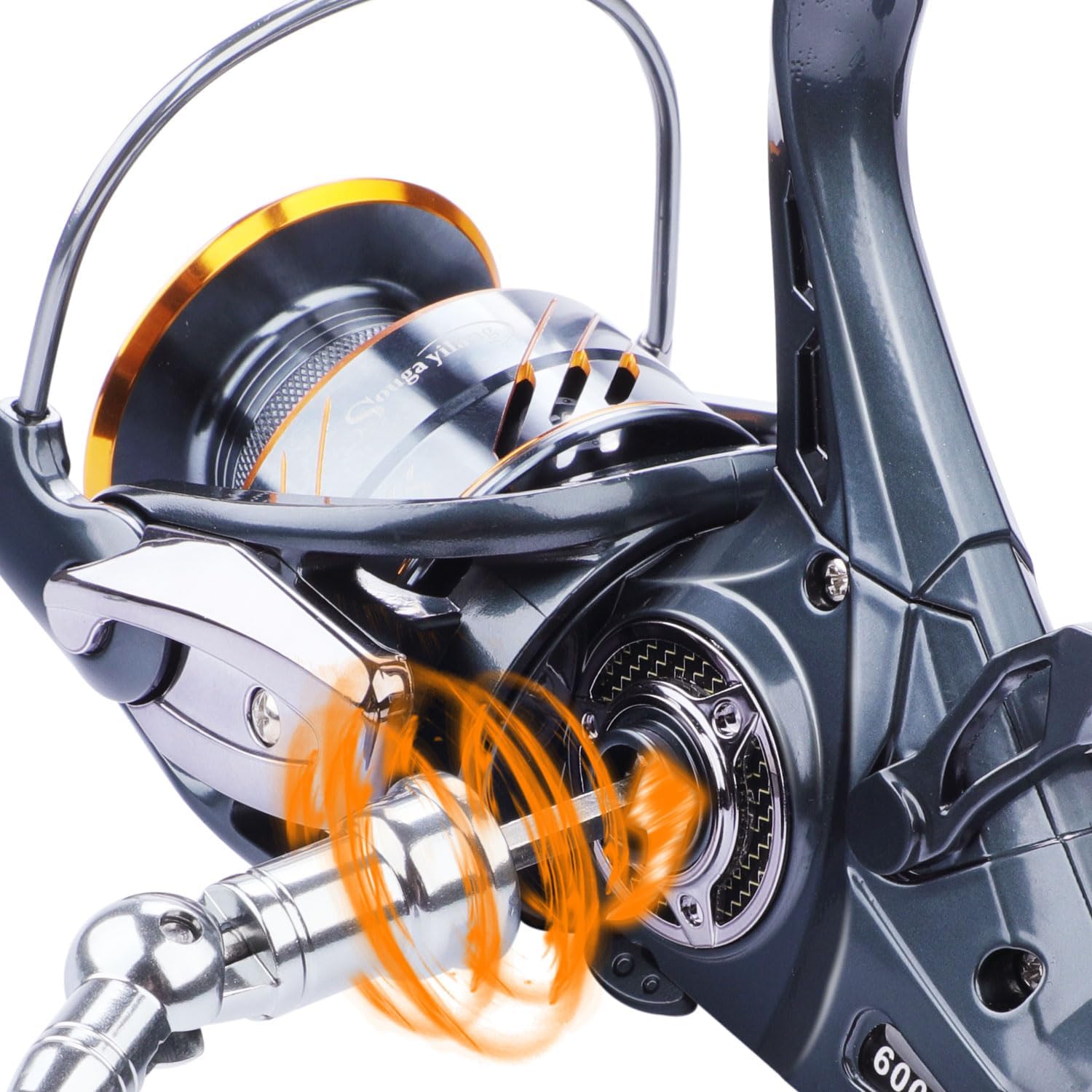 Carp Fishing Reel，5+1 Shielded Stainless Steel Bb-Carbon Fiber Drag Carp Reels, for Saltwater or Freshwater Spinning Reels, Fishing Reels