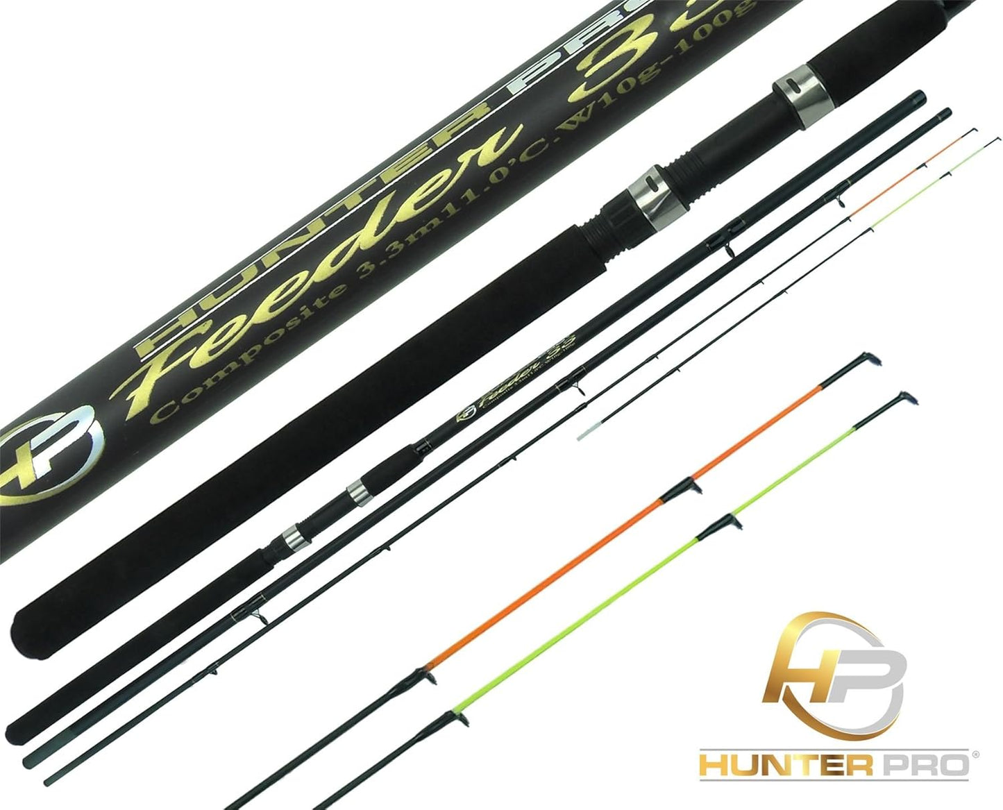 10Ft Carbon Float Match Fishing Rod & Reel + 11Ft Feeder Fishing Rod & Reel Set