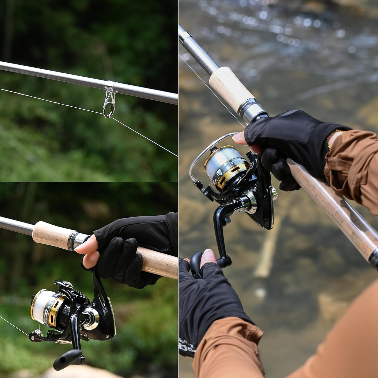 Fishing Pole Combo Set,2.1M/6.89Ft 145Pcs Fishing Accessories Kit Carbon Fiber Fishing Pole Fishing Line 12 +1BB Spinning Reels Fishing Carrier Bag for Travel Saltwater Freshwater