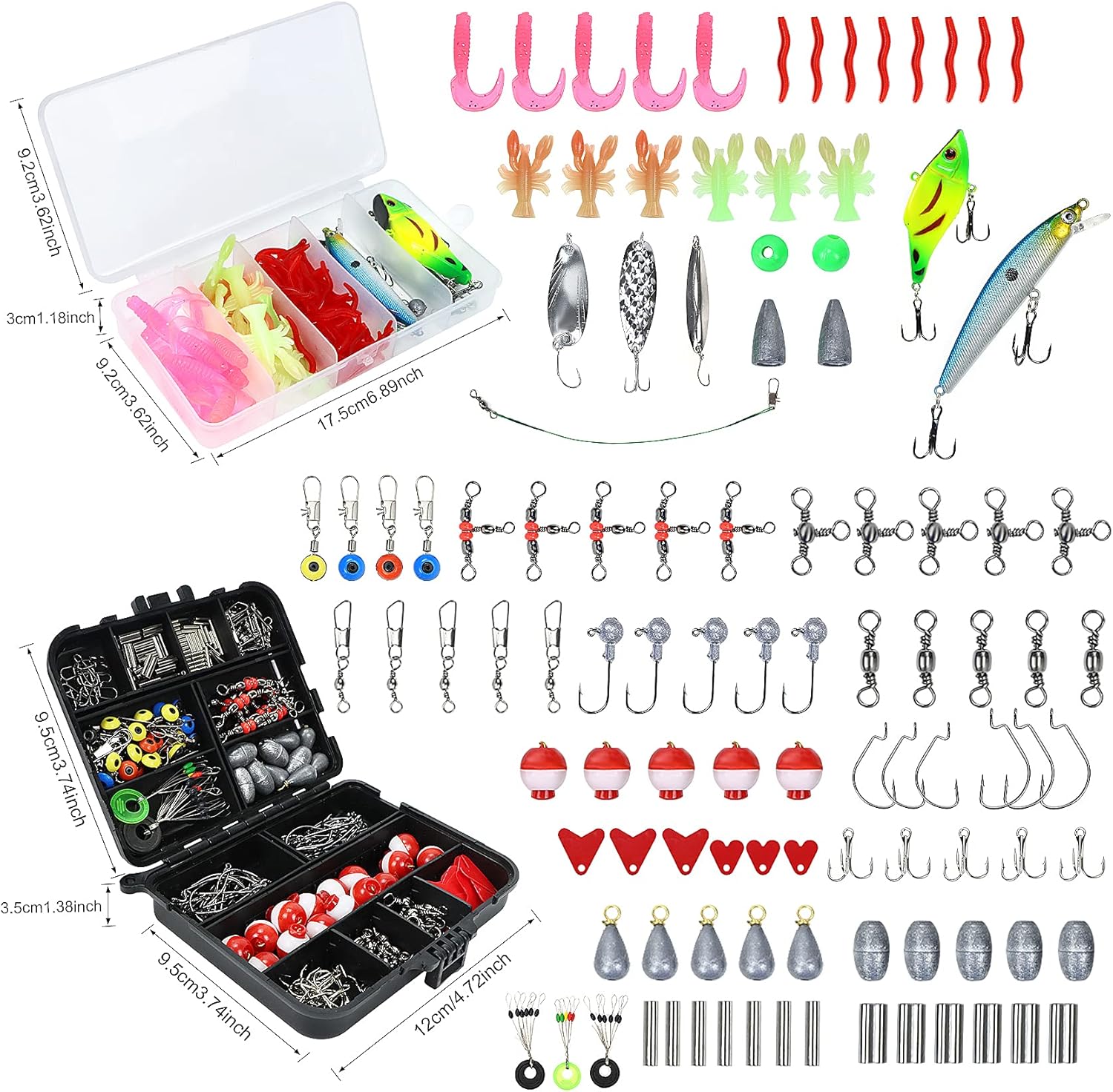 Fishing Rod, Fishing Starter Kit, Carbon Fiber Telescopic Fishing Pole and Fishing Hooks about 109 PCS, with Reel Combos, Portable Tote Bag, High-Strength Alloy Wire Ring