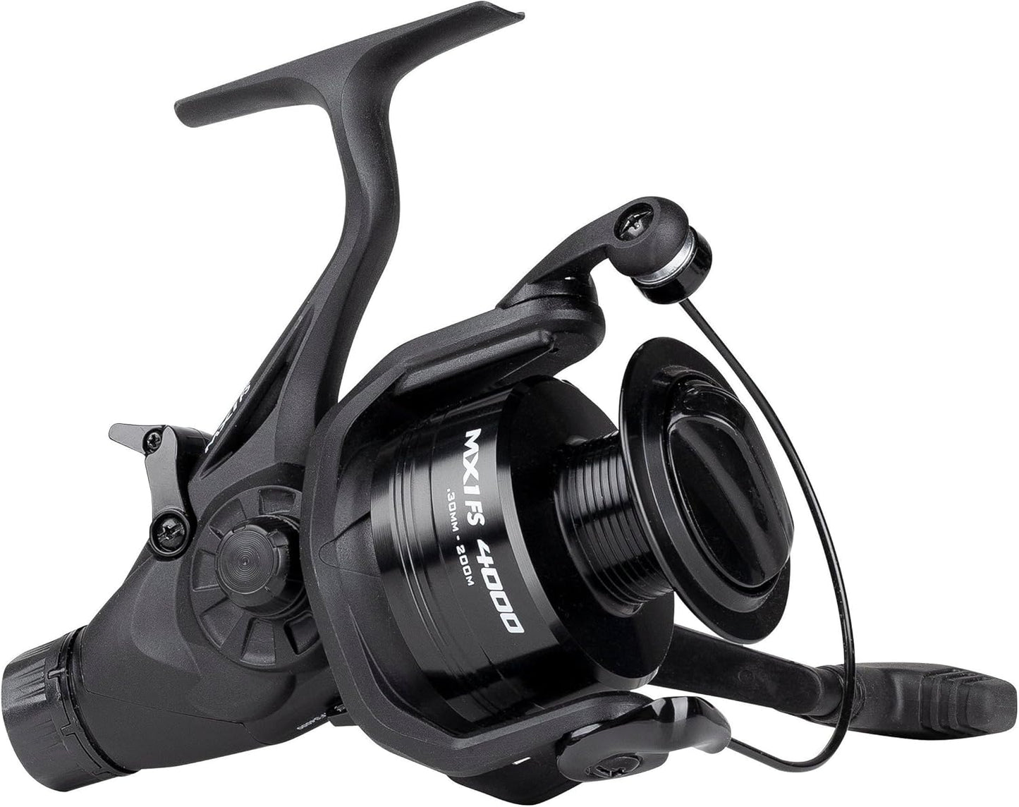 MX1 FS Allround Fishing Reel - Spinning Free Spool Freshwater Carp Fishing Reels and Deadbait Pike & Zander Anglers - Robust and Lightweight Black Aluminium - 2+1 Bearings
