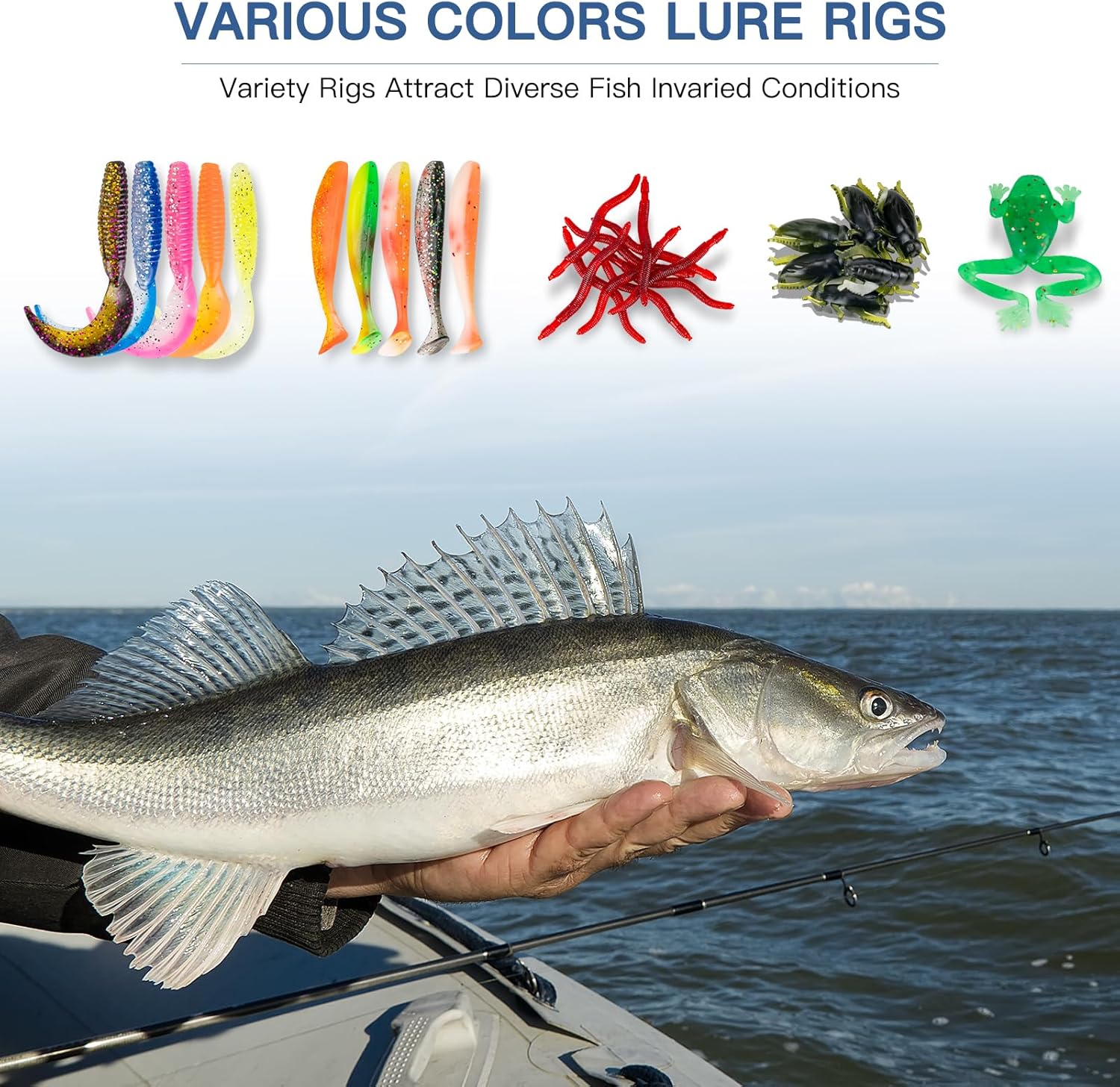 144 PCS Fishing Lures Mixed,Tackle Box Included Crankbaits, Spoon, Hooks, Jigs, Weights and More Other Accessories, Fishing Bait Lure Gear Kit Gifts for Men Bass Freshwater